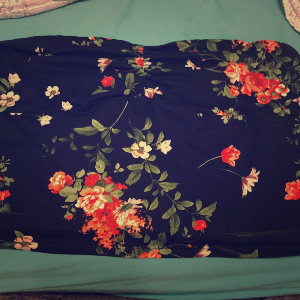 Floral tube top
